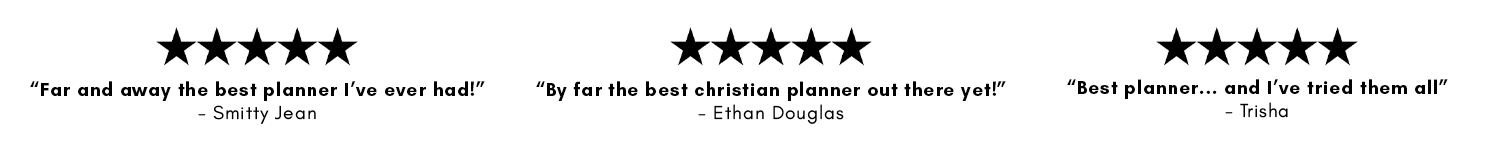 Christian Daily Planner Testimonials